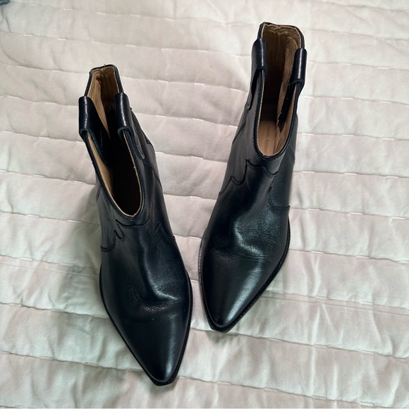 Isabel Marant Black Slip on Dewina Ankle Boots. Size US 7. Western Style. - Picture 13 of 15